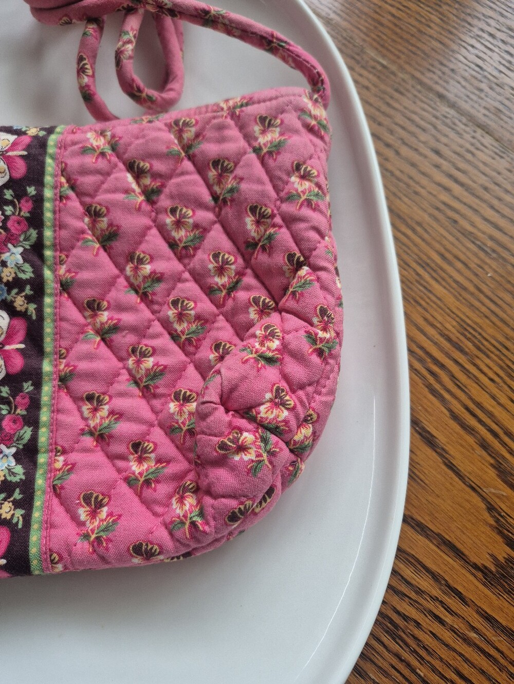 Vera Bradley Pink Pansy Crossbody Purse - Picture 4 of 5